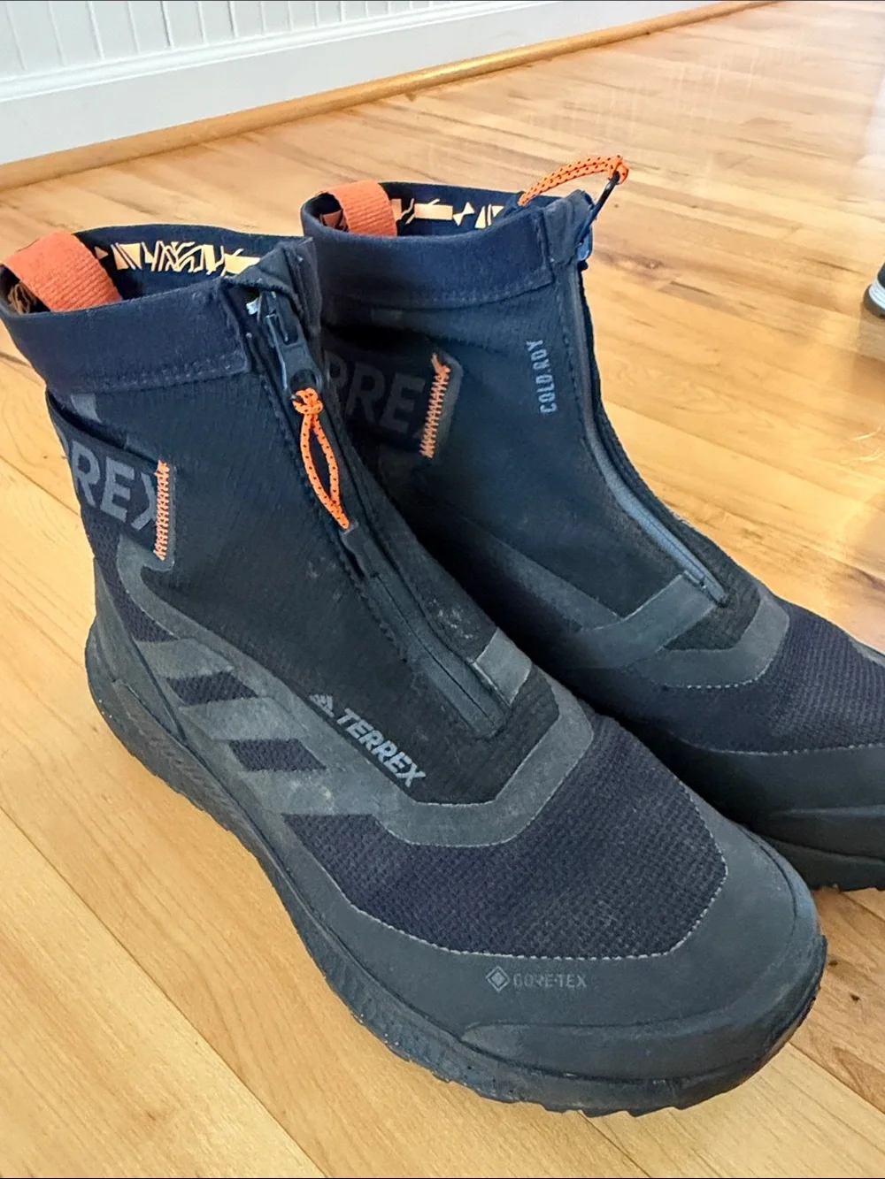 adidas Terrex Black and Orange Ankle Trail Boots